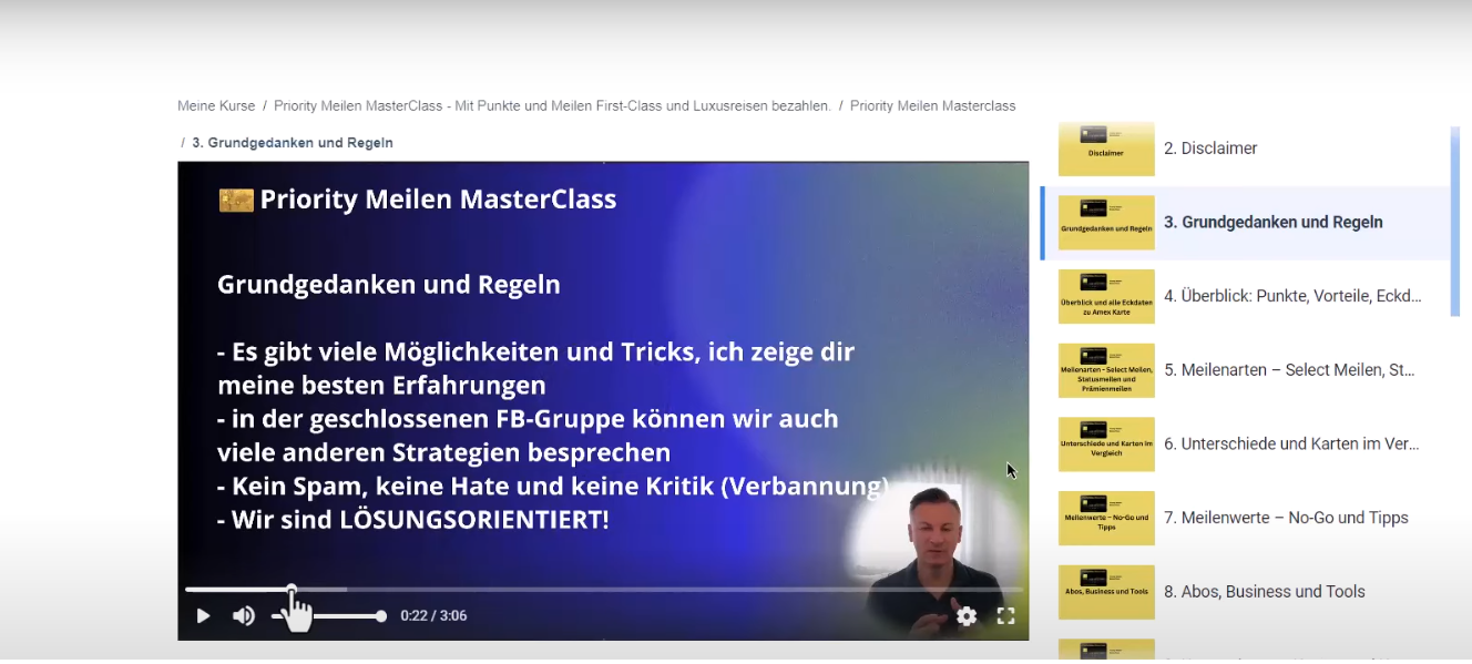 Priority Meilen-Masterclass